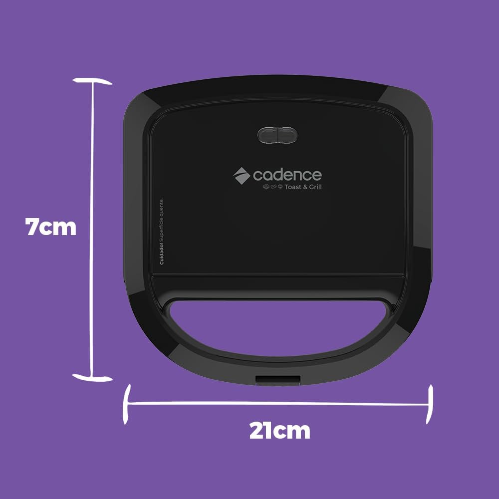 Sanduicheira Elétrica Cadence Toast & Grill, Preta, 750W, 110V, SAN260